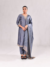 Gota Patti Straight Suit Silk Dupatta Set